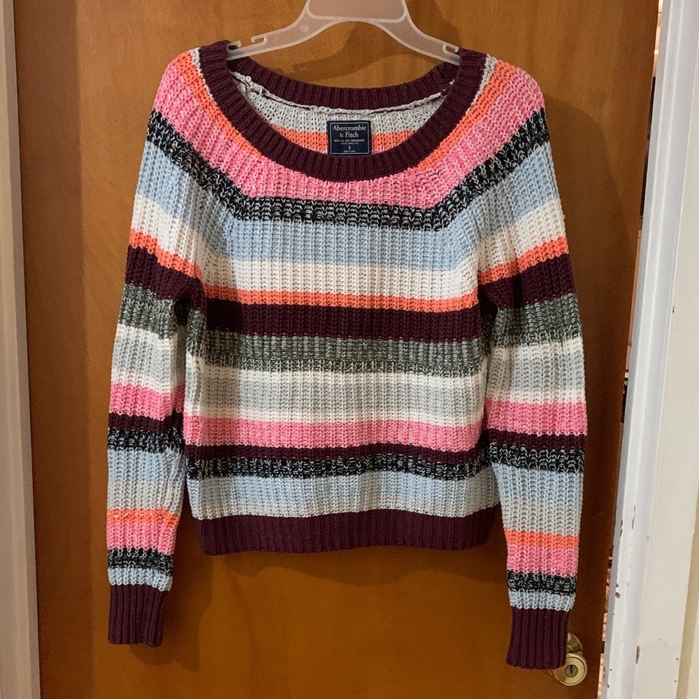 Abercrombie Multicolor Striped Long Sleeve Sweater